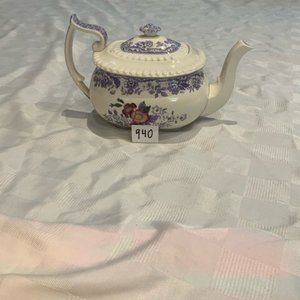 Vintage Spode Mulberry Beverly purple china teapot